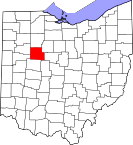 map of Ohio.